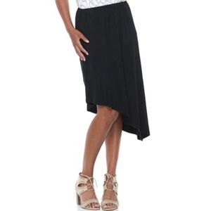 Apt. 9 Asymmetrical Jersey Skirt Black Med